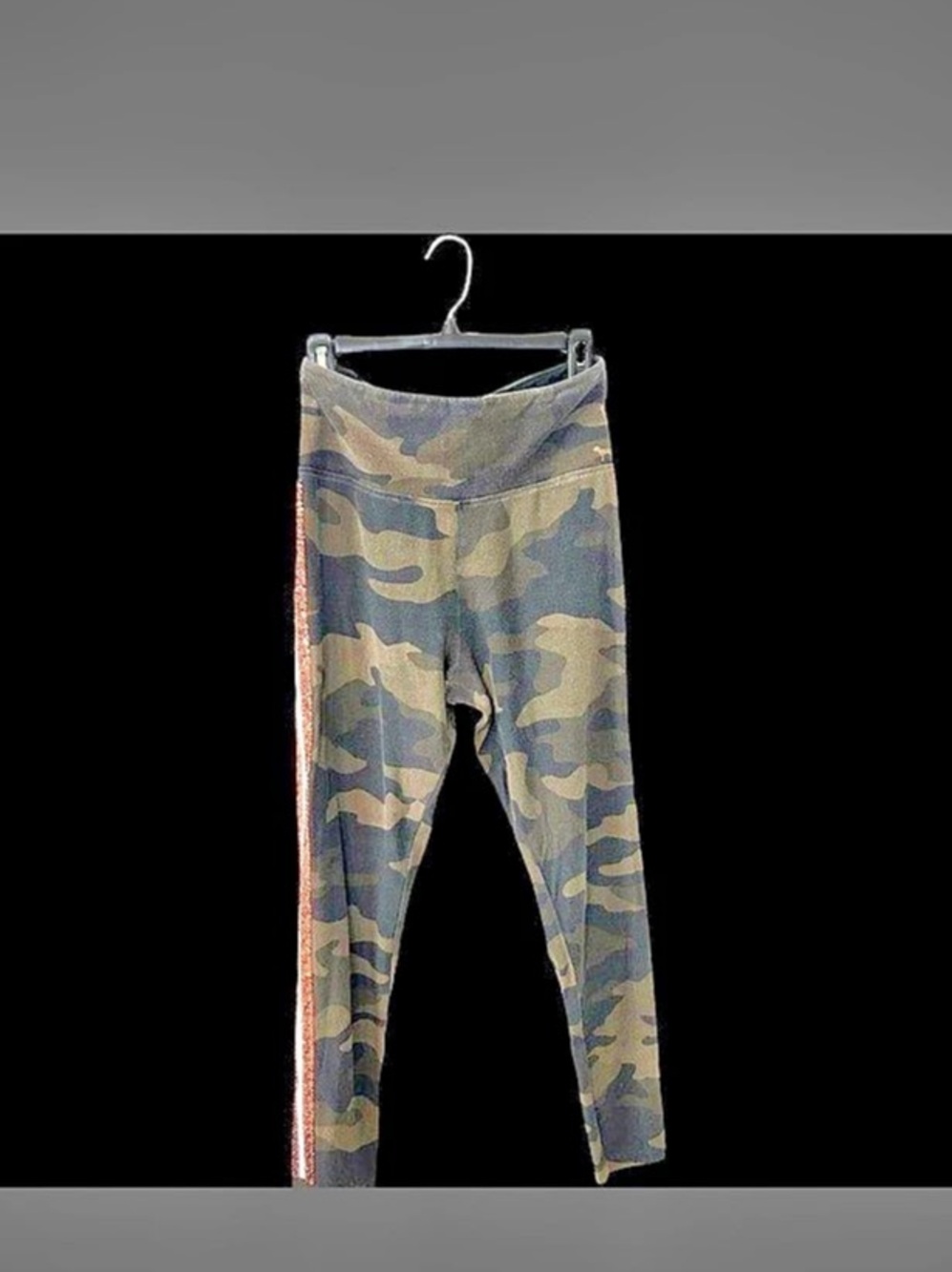 PINK Yoga Camo Leggings in Green & Black